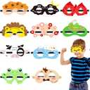 10 Pcs Passover Masks Decorations,Frogs Locust Plagues Theme Colorful Pesach Felt Face Masks Passover Party Favors Costume Accessories Seder Decoration