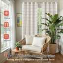 Lajode Plaid Patterned Curtains Thermal Insulated - 96 Inches Extra Long Total Linen Blackout Curtains for Living Room, Boho Drapery for Farmhouse Bedroom 52x96 Inch 2 Panels, Dark Grey