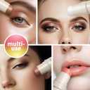 2 x Multi-Use Makeup Stick - Blush, Lipstick, Eyeshadow & Highlighter For All Skin, Buildable Color, Long-Lasting, Lightweight, Natural Soft Finish (01 Rose Shimmer), 0.158 oz