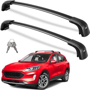 Wonderdriver Roof Rack Cross Bars 300lbs Compatible with Ford Escape 2020 2021 2022 2023 2024 2025 2026, Heavy Duty Aluminum Lockable Roof Rails Crossbars Black Rooftop Cargo Carrier Luggage