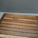 Utoplike (24"x18") Teak Wood Bath Mat, Shower Mats for Bathroom, Large for Spa Home or Outdoor