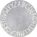 Topotdor Round Kids Play Rug Alphabet Nursery Area Rug Extra Large Soft Crawling Play Mat for Children Toddlers Bedroom (40 inch, Grey)