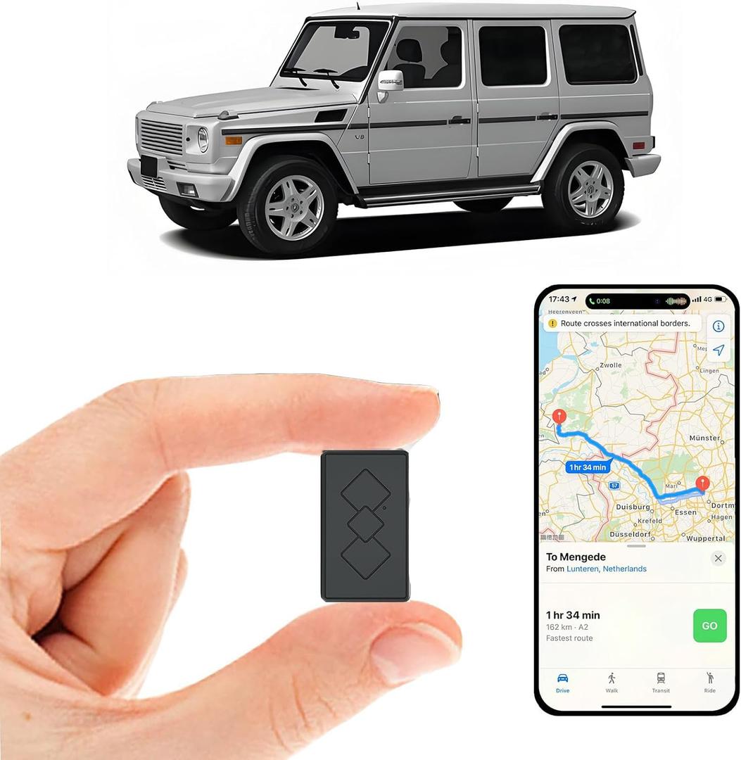Mini GPS Tracker for Vehicles - No Subscription Required/No Monthly Fee,Car GPS Tracker Portable Real Time Magnetic GPS Tracking Device,Full Global Coverage,for Kids,Dogs,Trucks