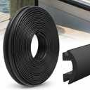 DaisyInner 50 ft Vinyl Rub Rail Insert, 1-3/16 Inch Black Boat Rub Rail Replacement, Flexible Marine Grade PVC Bumper Insert for Boats Kayaks Pontoons