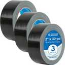 Spartan Industrial - 4" X 30 yd Water-Resistant White Duct Tape - 2 Heavy-Duty Tape Rolls for Professional, Home, and DIY Repairs - No Residue, 9 Mil