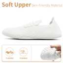 YOSFDC Summer Slippers for Women Barefoot Zero Drop Shoes Women Outdoor Walking Tennis Slip On Workout Sports Running Shoes Casual Breathable Soft House Sneakers for Women,White Size 8.5