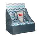 Nuby Easy Go Booster Seat - Travel Booster Seat for Babies and Toddlers - Holds Up to 35 Pounds - 9+ Months - Gray Chevron