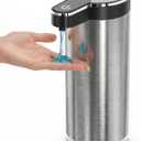 Automatic Liquid Soap Dispenser Touchless, Stainless Steel Hand Soap Dispenser, USB Rechargeable, 4 Adjustable Levels, 11.8oz/350ml for Kitchen and Bathroom (Stainless Steel Black, Liquid)