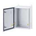 IP65 Weatherproof Metal Box Wall-Mounted Electronic Equipment Enclosure Box with Mounting Plate and Wall Bracket (16'' x 12'' x 8'')