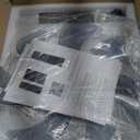 Low Profile Bladeless Ceiling Fan with Lights & Remote - 19.7" Flush Mount Fandelier Light Fan for Bedroom/Kitchen, 3000-6000K Dimmable LED, 6-Speed Modern Fan with Lights for Home/Office (Black-Style 2)