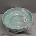 Nucookery Ceramic Petal Fruit Bowl for Kitchen Counter, 11 Inch Modern Decorative Bowl, Elegant Fruit & Vegetable Storage Container, Large Bread Basket