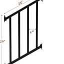 Metty Metal 2Ft W x 36in H Stair Deck Railing Kit, Textured Black AAMA2604 Powder Coat, IBC Certified Guard Rail for Deck Porch Balcony Patio Outdoor
