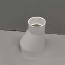 Pushglossy 1-1/2'' X 1-1/4'' PVC Pipe Fitting Schedule 40 Compatible with 429-E Series Eccentric Reducer Coupling Suitable for High-flow Capacity, Plumbing, Irrigation, Pool, Spa, White