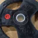 Olympic Cast Iron Plate for Strength Training and Weightlifting, Pairs, Sets or Set with Barbell, Multiple Sizes (Rubber Coated)