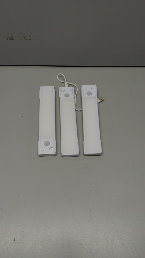 Under Cabinet Lighting 8 inch Rechargeable Battery Operated Motion Sensor Light Wireless Under Counter Lights for Kitchen, Stairs,Hallway (3 Pack)
