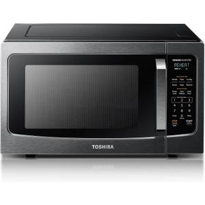 TOSHIBA Countertop Microwave Oven with Inverter Technology, 1.6 Cu.Ft
Smart Sensor, Auto Defrost, 13.6" Turntable, Kitchen Essentials, 1250W, Black Stainless Steel