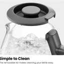 Chefman Electric Kettle with Tea Infuser, 1.7L 1500W, Removable Lid for Easy Cleaning, Boil-Dry Protection, Stainless Steel Filter, BPA Free, Auto Shut Off Hot Water Boiler, Glass Electric Tea Kettle
