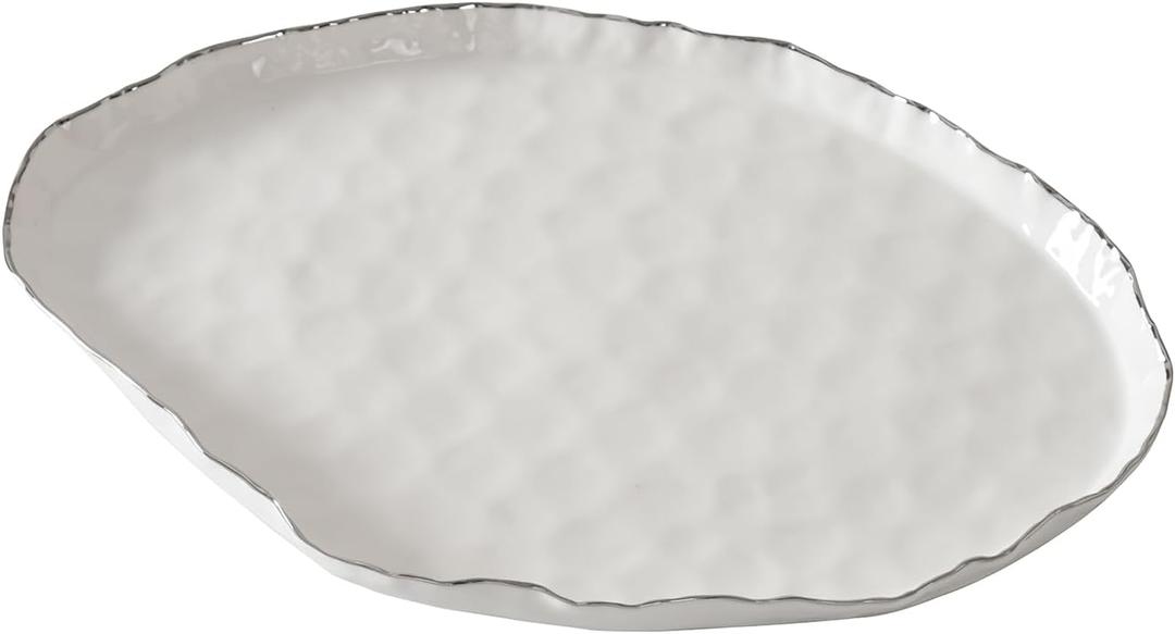 Portofino Plata, Large Oval Platter, 17.75" x 11.75" x 1.25"