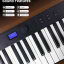AiJoy 88-Key Piano Keyboard Portable Folding Piano with Semi-Weighted Keyboard, USB-MIDI, Sustain Pedal and Stand, Electric Keyboard Piano for Beginners, Black