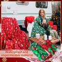 2 Pack Christmas Outdoor Blankets Gifts 78 x 55 in Stadium Blankets Windproof Waterproof Fleece Christmas Picnic Blanket for Campers Sports Fans(Stylish)