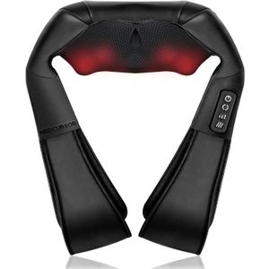 Medcursor Neck Massager, Portable Electric Neck and Back Massager with Heat, FSA or HSA Eligible Deep Tissue 3D Kneading Pillow for Muscle Pain Relief, Not Cordless, Ideal Fathers Day Gift