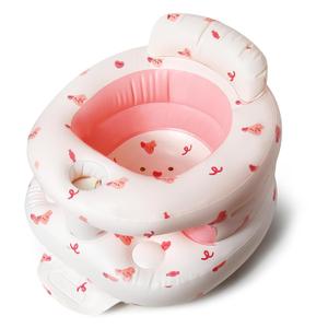 TDTOK Inflatable Baby Seat, Sit Me Floor Seat for Babies 3 Months Up, Inflatable Baby Chair with Fence & Built-in Air Pump for Home, Travel