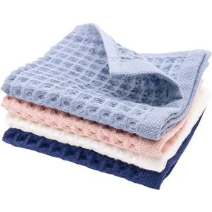 sea me at home Waffle Washcloths Set, 100% Turkish Cotton (Mixed)