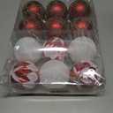 Christmas Ball Hanging decorations3.14 inch, 12 Pieces of shatterproof Christmas Tree Decoration Balls Set, Suitable for Party Floral Christmas Tree Decoration (3.14 inches 12 Balls)