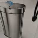 Simplehuman 45 Liter / 12 Gallon Semi-Round Automatic Sensor Trash Can, Brushed Stainless Steel