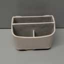 PUSU Leather 360Rotatable Remote Control Holder,Nightstand TV Remote Caddy,Office Supplies Desktop Organizer,Spinning Storage Box for Pen,Mail,Phone,DVD, Blu-Ray, Media Player, Heater Controllers (A Elegant Beige)