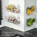 Lae Nuvole 2 Packs Cabinet Door Organizer Wall Mounted Shower Basket, Shower Caddy Stackable Plastic Adhesive Organizer for Bathroom, Kitchen, Cabinet, Pantry, Makeup, BPA Free, Clear
