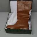 Women's Knee High Boots Square Toe Chunky Block Heel Long Boots for Women Comfortable Slip on Low Heel Womens Riding Boot. (8)