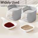 2 Set Dipping Sauce Plate and Holder, Plastic Dipping Dish, Soy Sauce Dish, Mini Dipping Bowls with Handle, for ketchup, Soy, Barbecue and Party Dinner