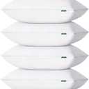 HIMEET Pillows Queen Size Set of 4, Luxury Fluffy Bed Pillows for Sleeping 4 Pack, Soft and Supportive Bed Pillow with Down Alternative Filling for Side and Back Sleepers (18"x28")