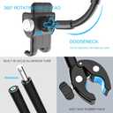 Stroller Buggy Phone Holder, Flexible Phone Mount for Bicycle Pram Scooter Exercise Bike Treadmill, Tube Pole Handlebar Clamp Compatible with iPhone 16 Pro Max, 15 14 13 Mini, All Smartphone