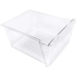HECASA 240351061 Upper Crisper Pan Compatible with Frigidaire Refrigerator Freezer Crisper Drawer Replacement for 240351005 240351062 Plastic (PC) Clear