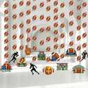 12 Pack Football Garland Banner Football Party Hanging Decorations Sports Paper Garland Game Time Touch Down Hanging Swirls for Birthday Classroom Tailgate Shower Party Decor Supplies