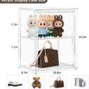 Acrylic Display Case, 4 Pack Large Figure Clear Display Case, Adjustable Layers with a Removable Divider Display Cases for Collectibles with Magnetic Door