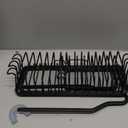 YASONIC Shower Caddy Over Shower Head Never Rust Aluminum Large Hanging Shower Caddy with 10 Hooks for Razor/Sponge - Over The Shower Head Caddy with Soap Basket - Hanging Shower Organizer Black