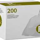 Code R 200 Count Drawstring Trash Bags | 1.2 Mil Garbage Can Liners 2.6 Gallon / 10 Liter Heavy Duty White Drawstring Garbage Liners