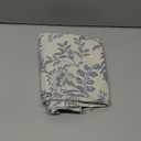 jinchan Floral Kitchen Curtains for Windows 24 Inch Linen Tier Farmhouse Cafe Curtains Country Botanic Small Window Rod Pocket Rustic Flax for Laundry Bathroom RV 2 Panels Blue on Beige