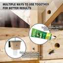 Carpenter Bee Trap for Outside - Green Pentroof Shed Style Nature Hanging Wood Carpenter Bee Traps Outdoor - Best Bee Trap - Insect Traps with Removable Vault (1 Pack)
