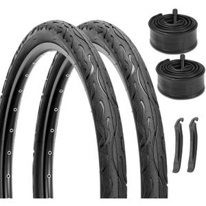 Hycline 26 Inch Bike Tires: 26x2.125 inch (57-559mm) Folding Replacement Wear-Resistant Beach Cruiser Bicycle Tires for Hybrid Road or Urban City Commuter Bike