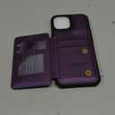 Vinich for iPhone 15 Wallet Case with Card Holder, RFID Blocking Credit Slots Kickstand Shockproof Phone Cover Fit for iPhone 15 6.1" Purple | with Card Holder, RFID Blocking, Credit Slots, Kickstand, Shockproof, for Women Men