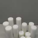 Lounsweer 12 Pcs Pillar Candles Bulk for Wedding Unscented Pillar Candles 3 Set 2 x 3/6/8 Inch Multi Size for Weddings Engagement Spa Home Party Events Ceremony(White)