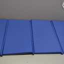 ECR4Kids Everyday Folding Rest Time Mat, 4-Section, 1in, Sleeping Pad, Blue/Grey