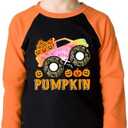 Pumpkin Shirt Toddler Halloween Shirt for Kids Boys Girls Halloween T-Shirts Ghost Clothes Long Sleeve Cotton Tee, Size 140/68