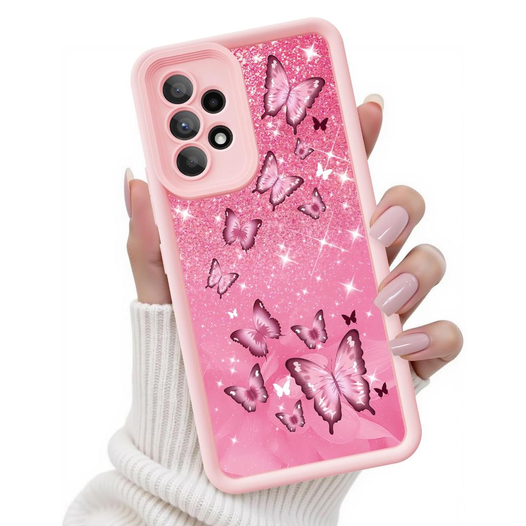 FUXICASE Case for Samsung Galaxy A53 5G, Silicone Shockproof Cover Women