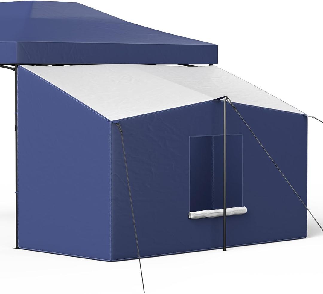 Camping Cube Side Tent for 10x10 Pop Up Canopy, Waterproof Gazebo Room with Mesh Windows, Easy Setup Canopy Side Tent for Family Camping, Market Booth, Backyard Use (Canopy Not Included)