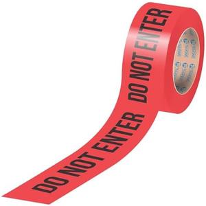 SINGHAL Red Do Not Enter Tape 3" Wide X 1000 Ft, Red Caution Tape Roll Bright Red with Bold Black Print, Maximum Readability, Tear Resistant Design, High Visibility